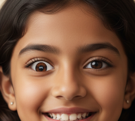 Eyes pointing in different directions