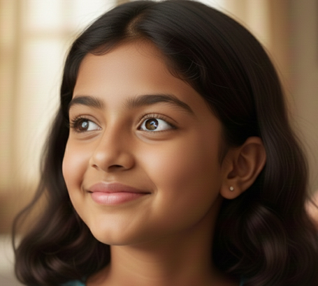 Head tilt or turning the face to use one eye more