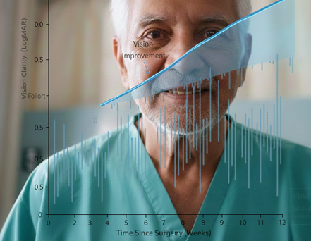 Early vision improves within days; full stabilisation may take a few weeks.